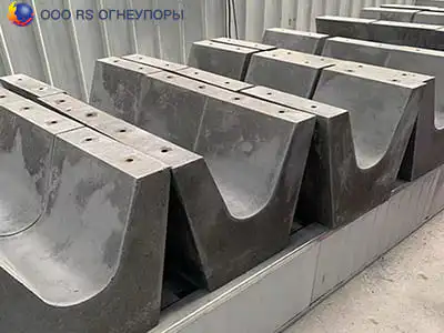 Бетонные изделия для чугунного желоба доменной печи